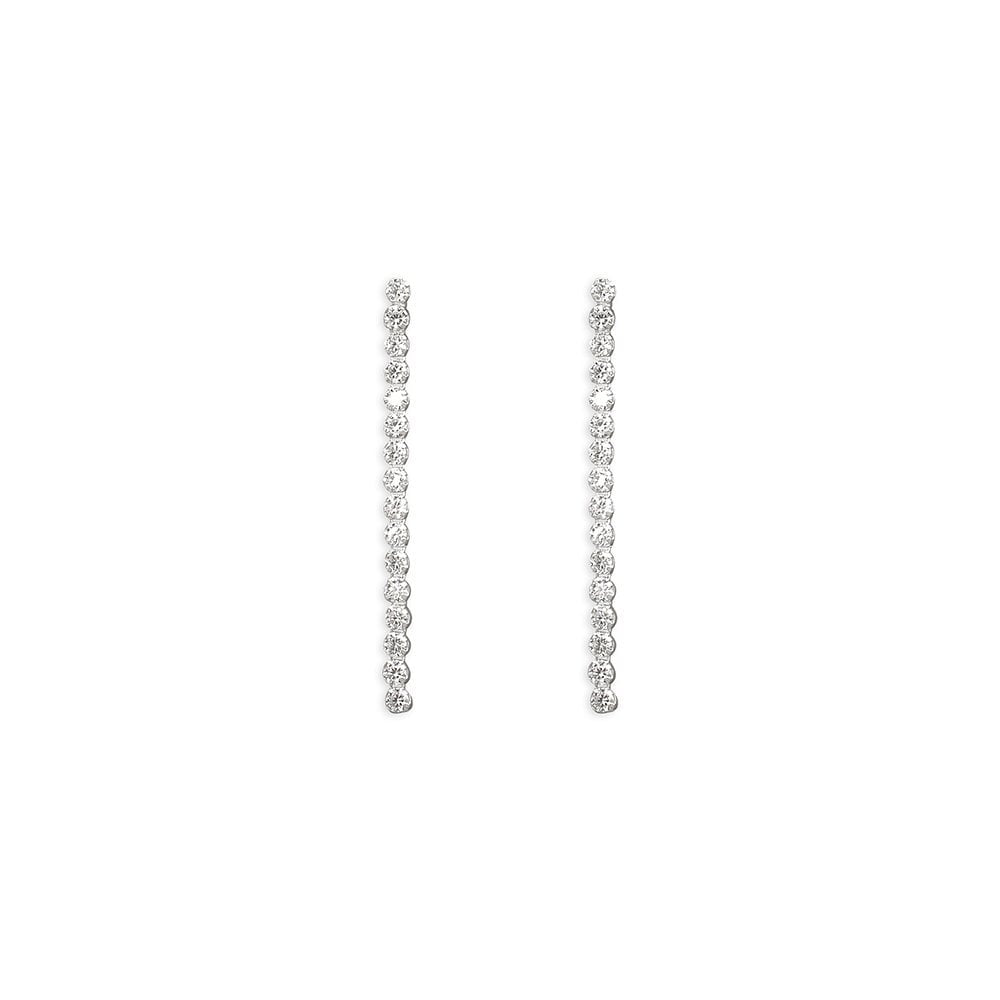STERLING SILVER CUBIC ZIRCONIA DROP EARRINGS