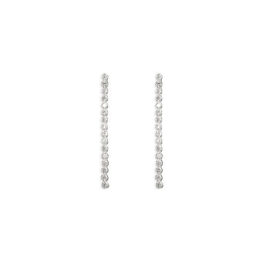 STERLING SILVER CUBIC ZIRCONIA DROP EARRINGS
