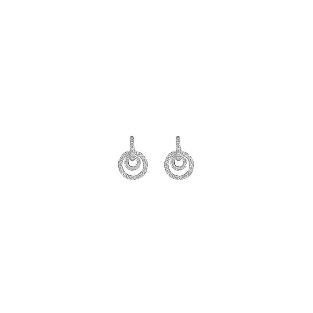 STERLING SILVER CUBIC ZIRCONIA DROP EARRINGS