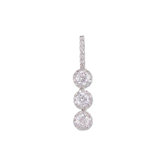 STERLING SILVER CUBIC ZIRCONIA DROP PENDANT