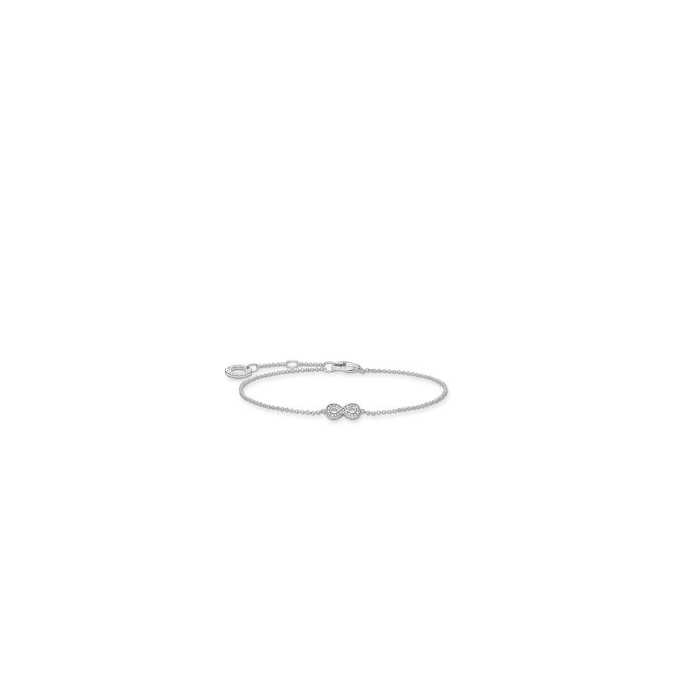 STERLING SILVER CUBIC ZIRCONIA INFINITY BRACELET