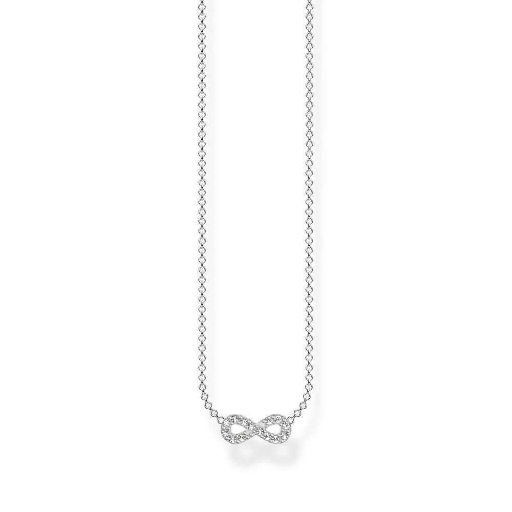 STERLING SILVER CUBIC ZIRCONIA INFINITY NECKLACE