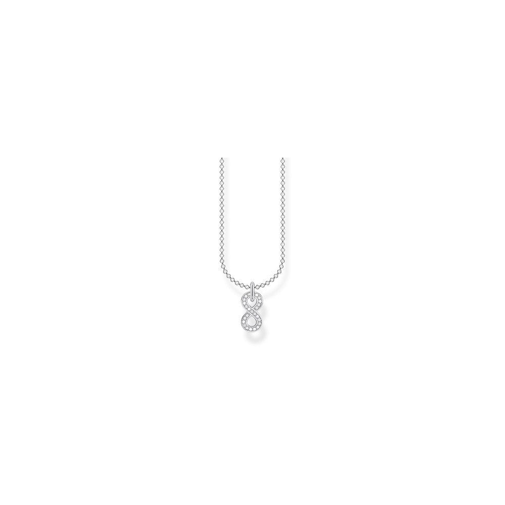 STERLING SILVER CUBIC ZIRCONIA INFINITY NECKLACE