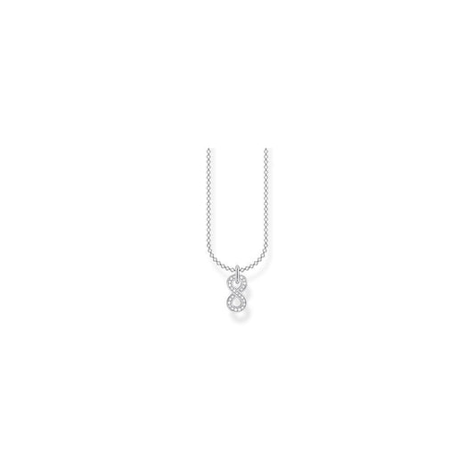 STERLING SILVER CUBIC ZIRCONIA INFINITY NECKLACE