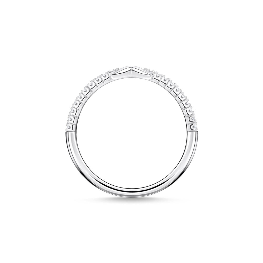 STERLING SILVER CUBIC ZIRCONIA INFINITY RING 