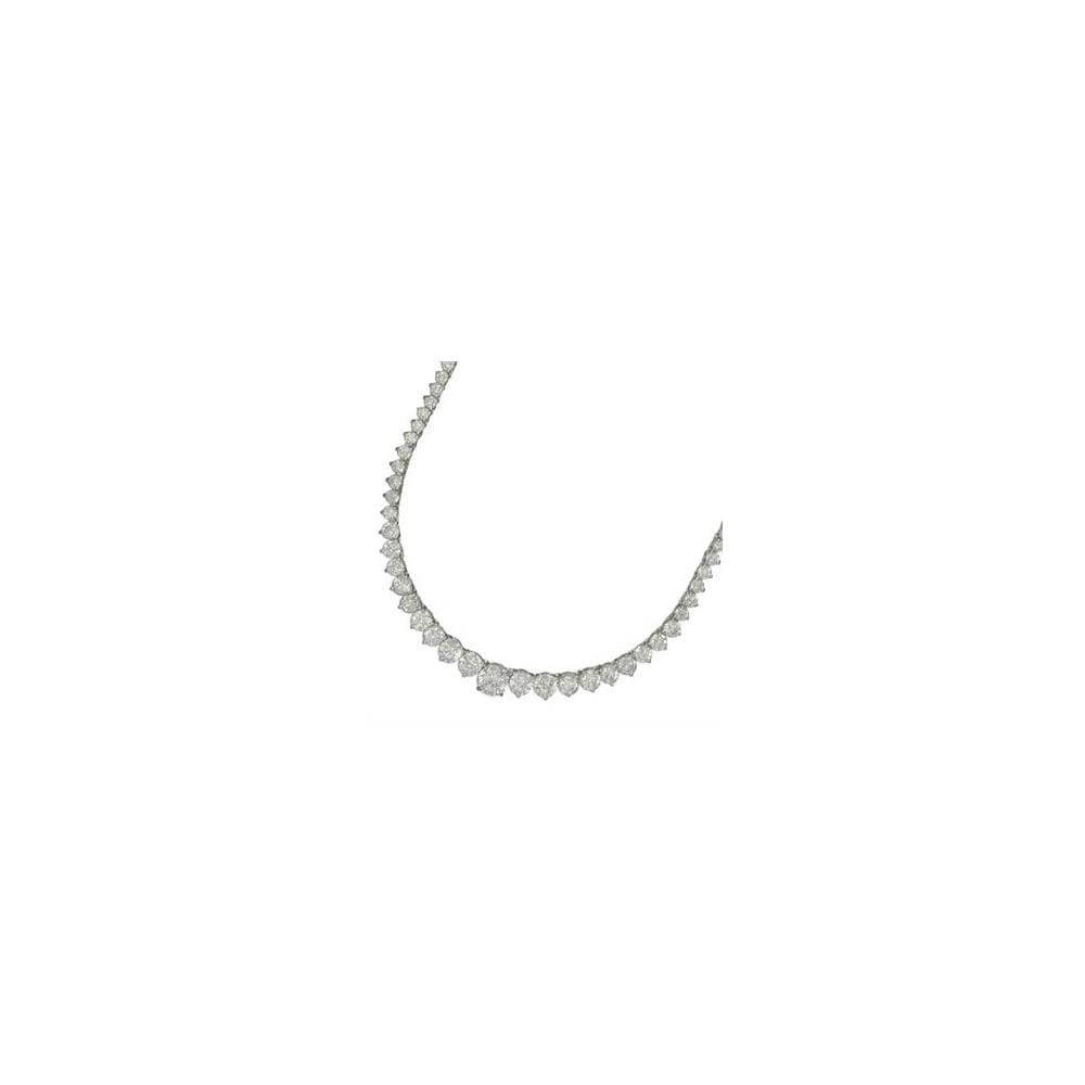 STERLING SILVER CUBIC ZIRCONIA NECKLACE
