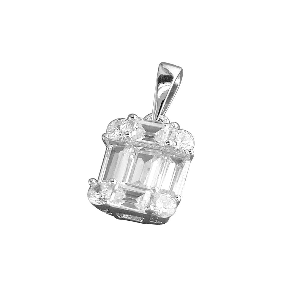 STERLING SILVER CUBIC ZIRCONIA PENDANT