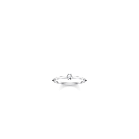 STERLING SILVER CUBIC ZIRCONIA RING 