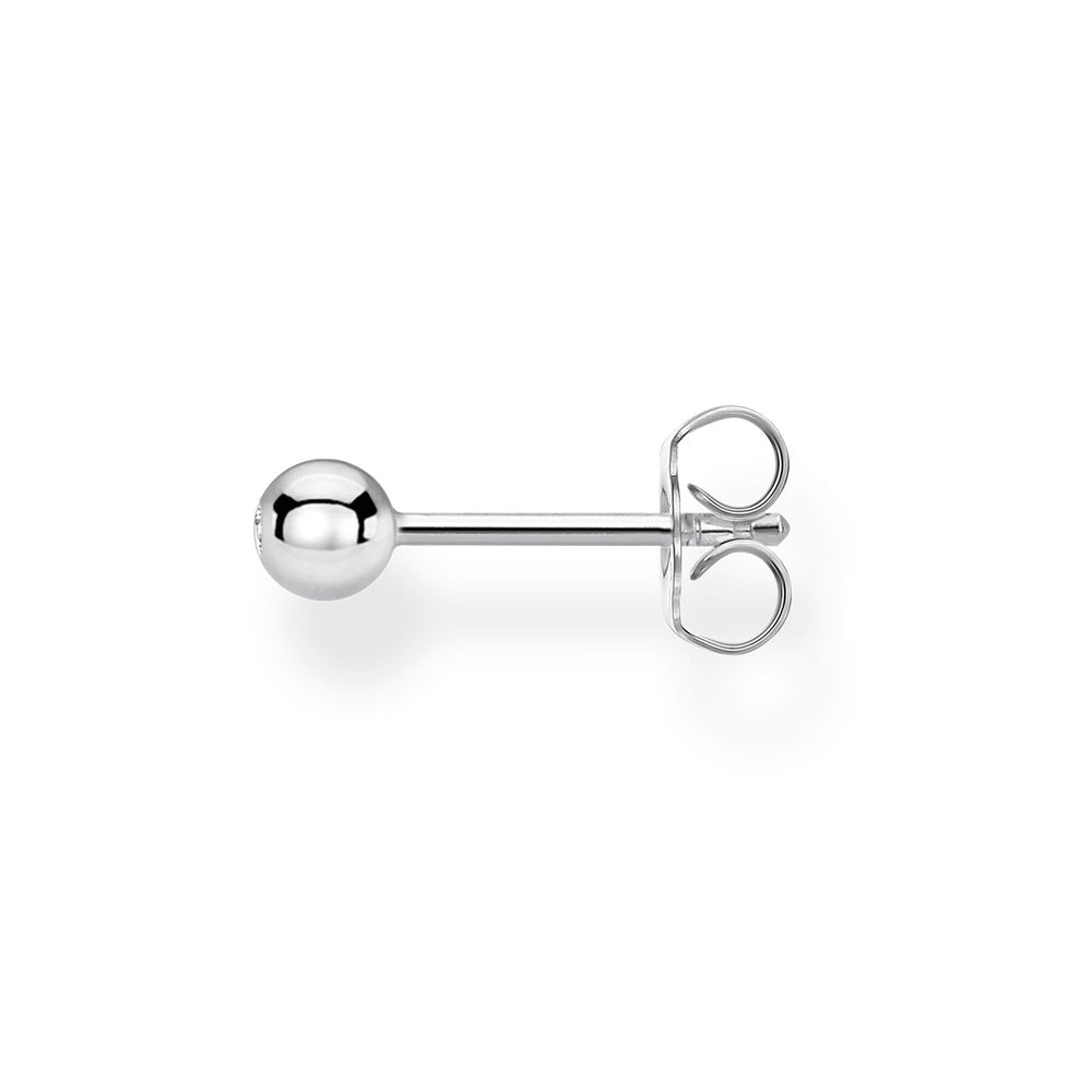 STERLING SILVER CUBIC ZIRCONIA ROUND STUD EARRINGS