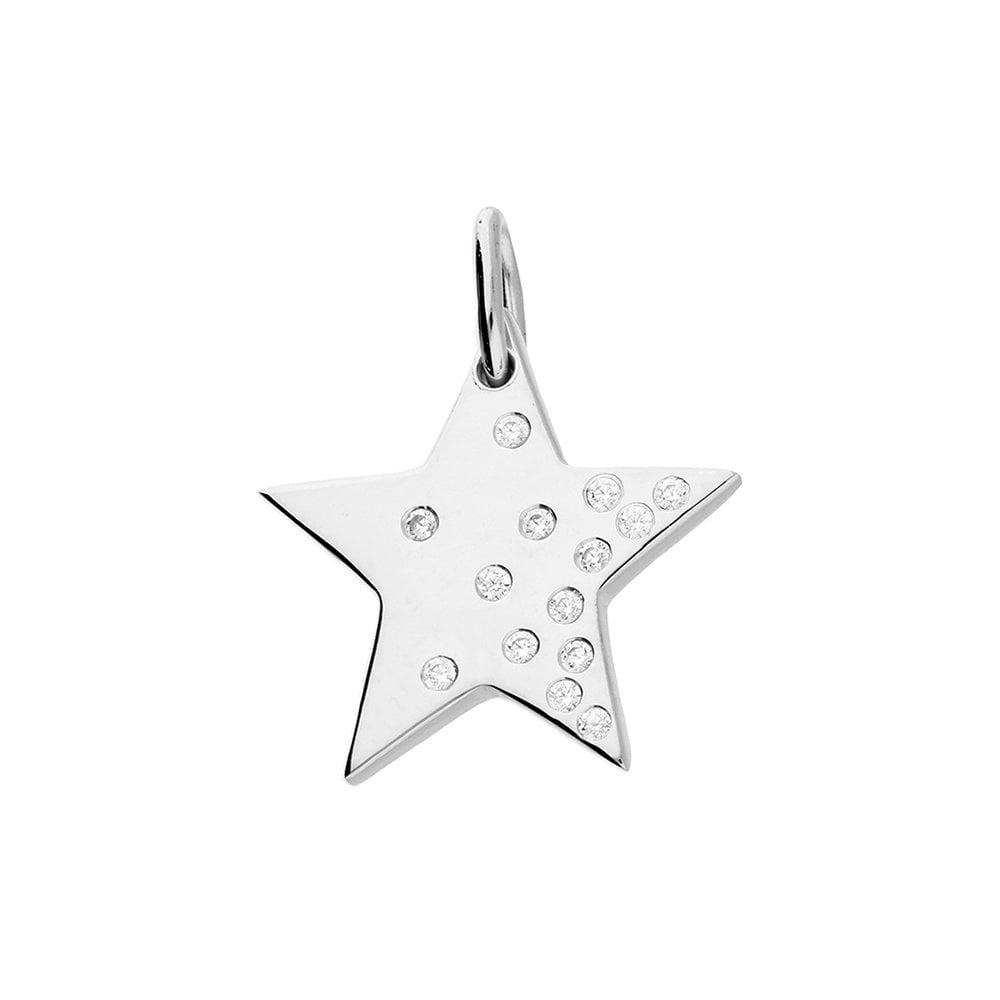 STERLING SILVER CUBIC ZIRCONIA STAR PENDANT
