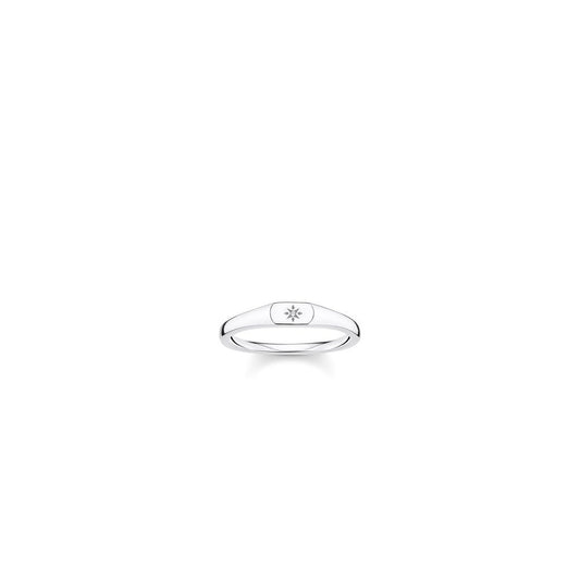 STERLING SILVER CUBIC ZIRCONIA STAR RING