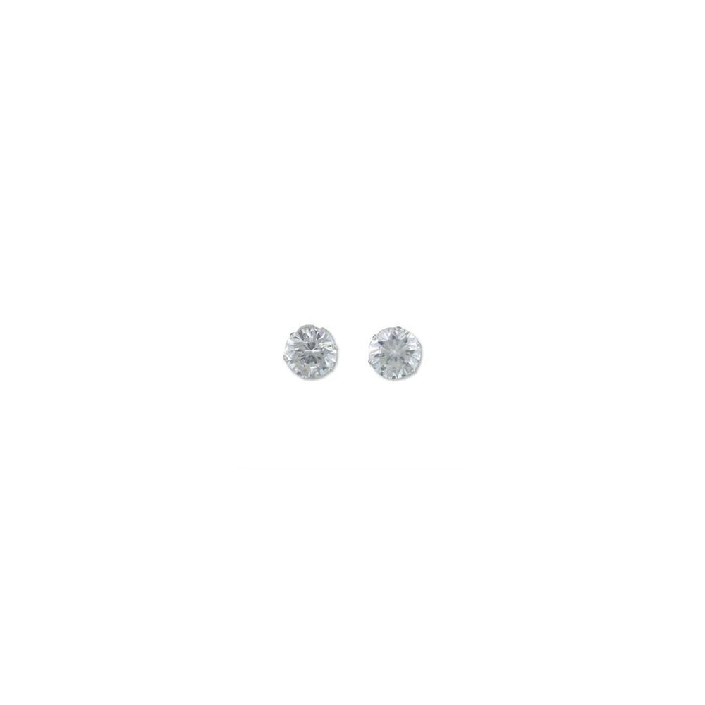 STERLING SILVER CUBIC ZIRCONIA STUD EARRINGS