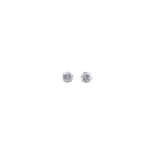 STERLING SILVER CUBIC ZIRCONIA STUD EARRINGS