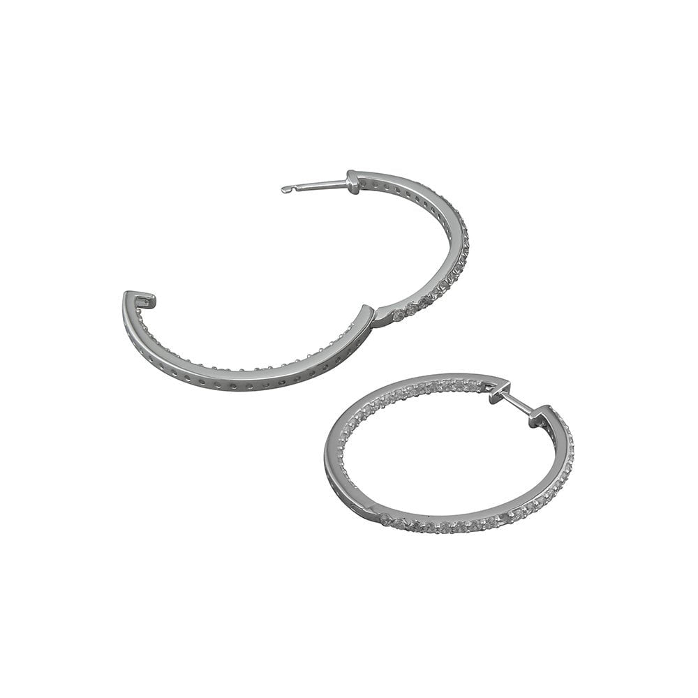 STERLING SILVER CUBIC ZIRCONIA STUD EARRINGS