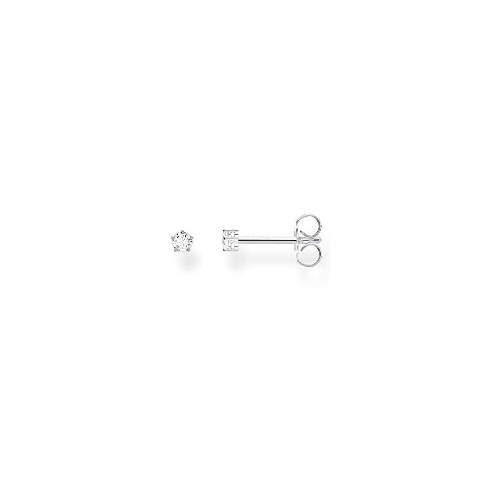 STERLING SILVER CUBIC ZIRCONIA STUD EARRINGS