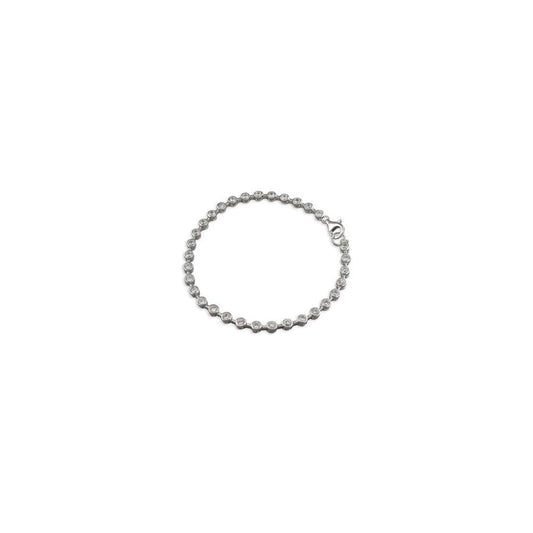 STERLING SILVER CUBIC ZIRCONIA TENNIS BRACELET