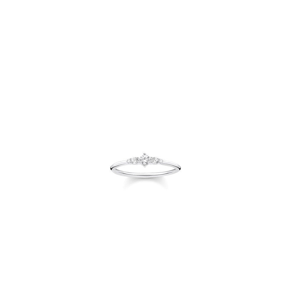 STERLING SILVER CUBIC ZIRCONIA VINTAGE RING 