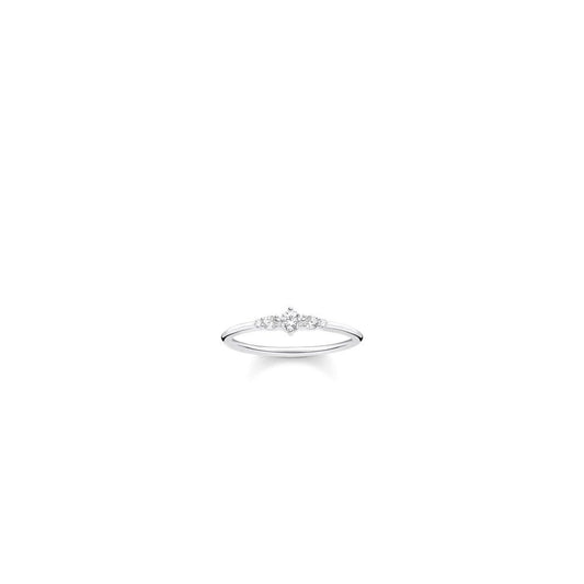 STERLING SILVER CUBIC ZIRCONIA VINTAGE RING 