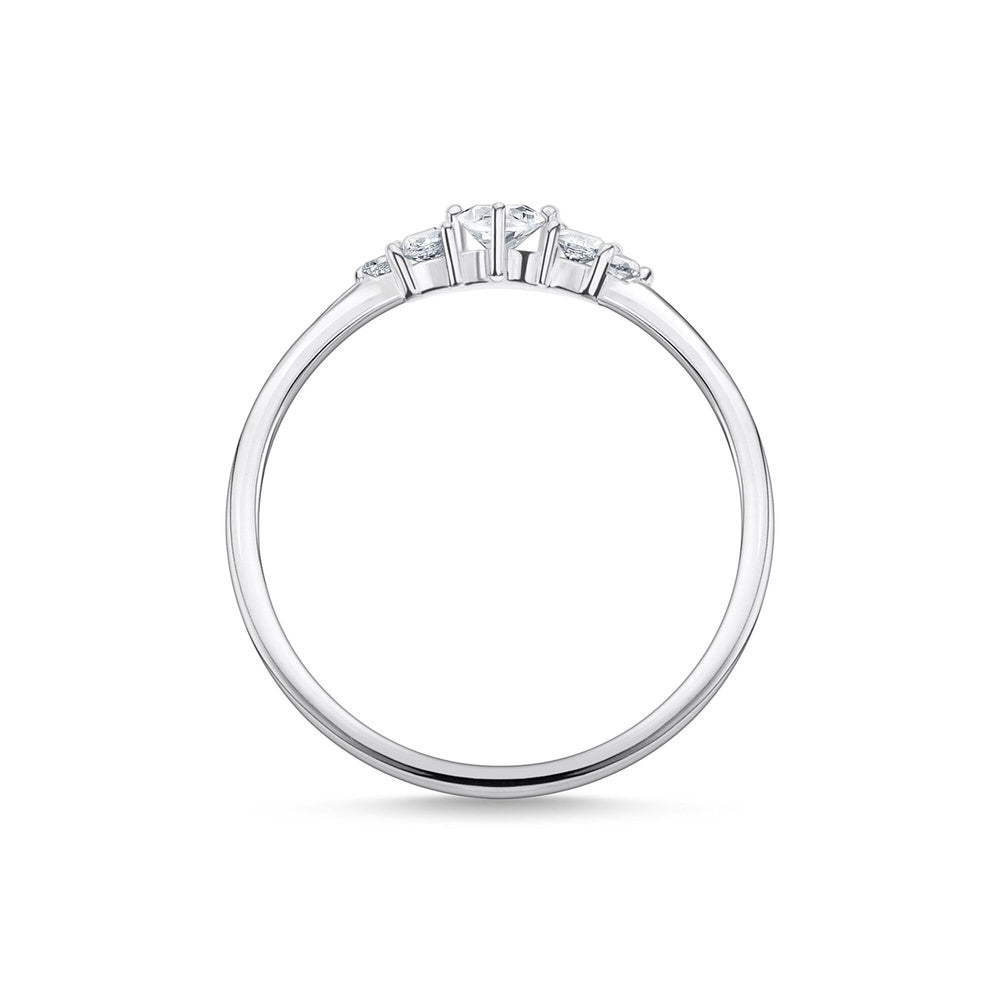 STERLING SILVER CUBIC ZIRCONIA VINTAGE RING 