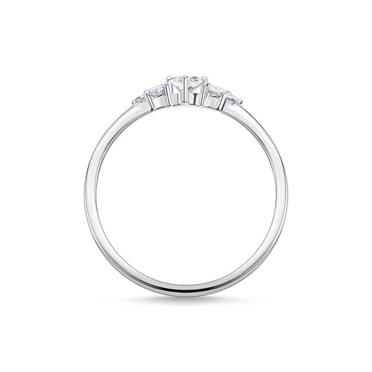STERLING SILVER CUBIC ZIRCONIA VINTAGE RING 