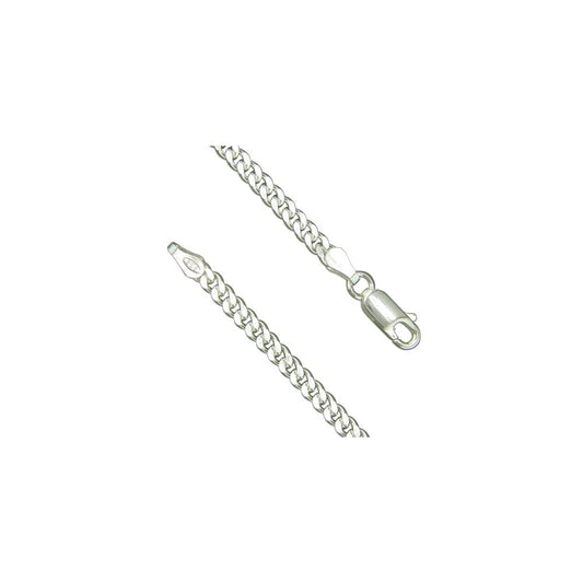 STERLING SILVER CURB LINK CHAIN