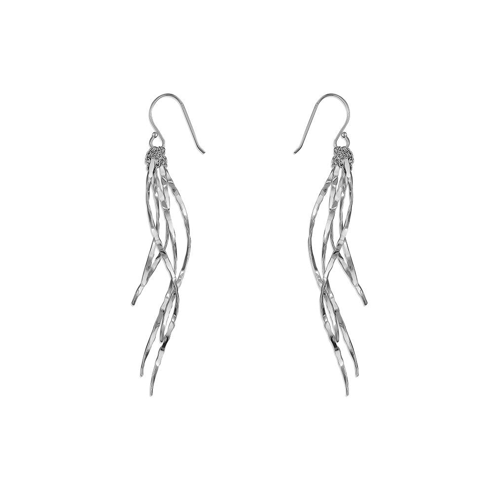 STERLING SILVER CURVES DROP EARRINGS
