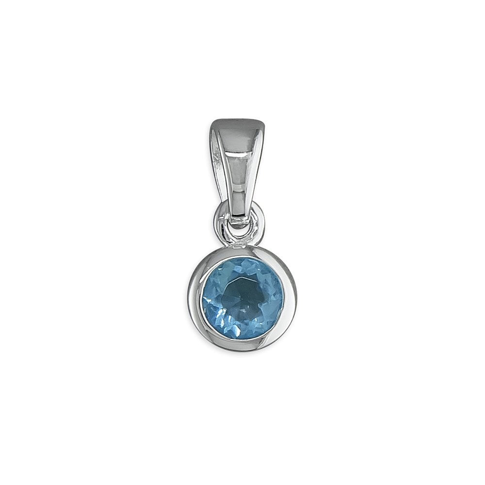 STERLING SILVER DECEMBER BIRTHSTONE PENDANT
