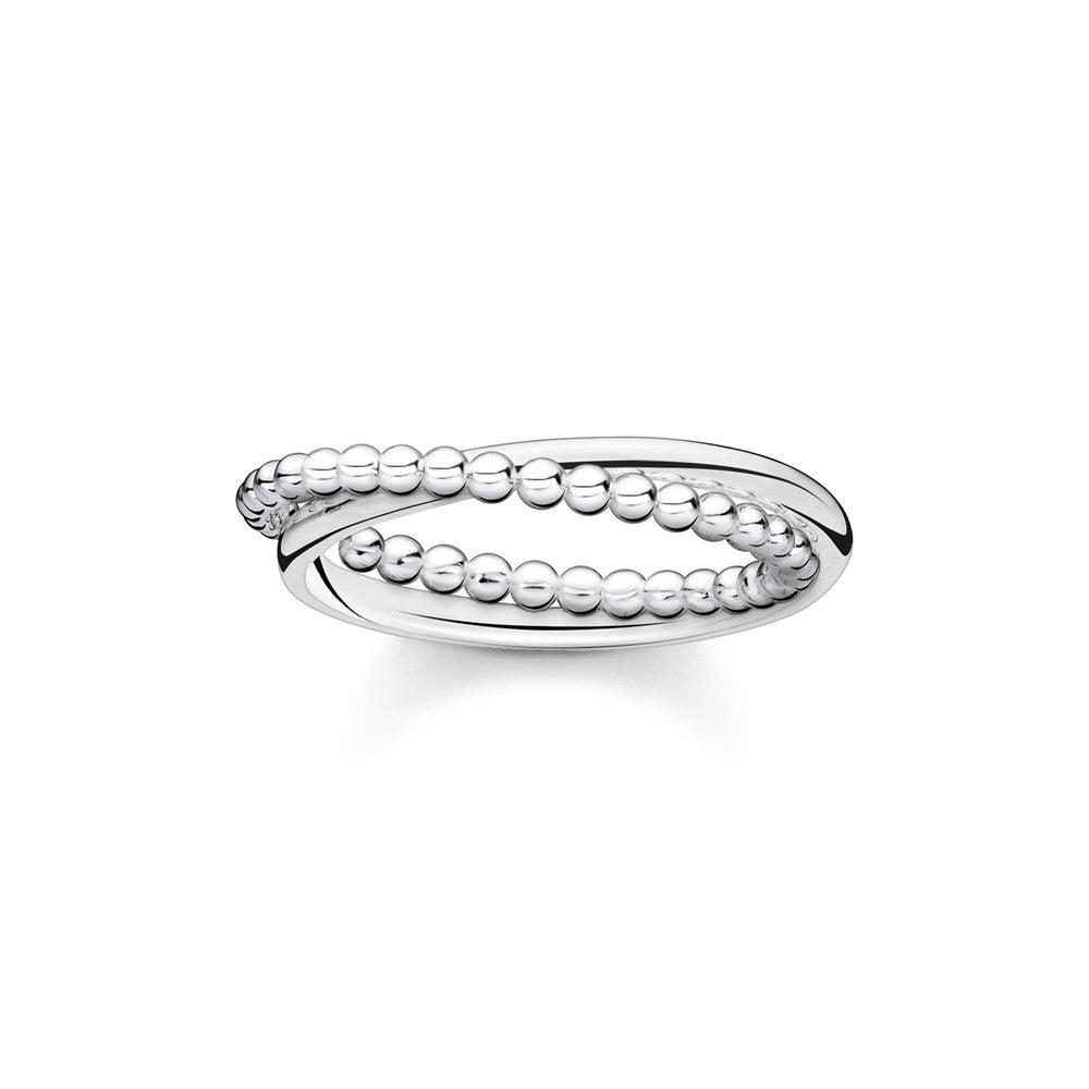 STERLING SILVER DOUBLE DOTS RING