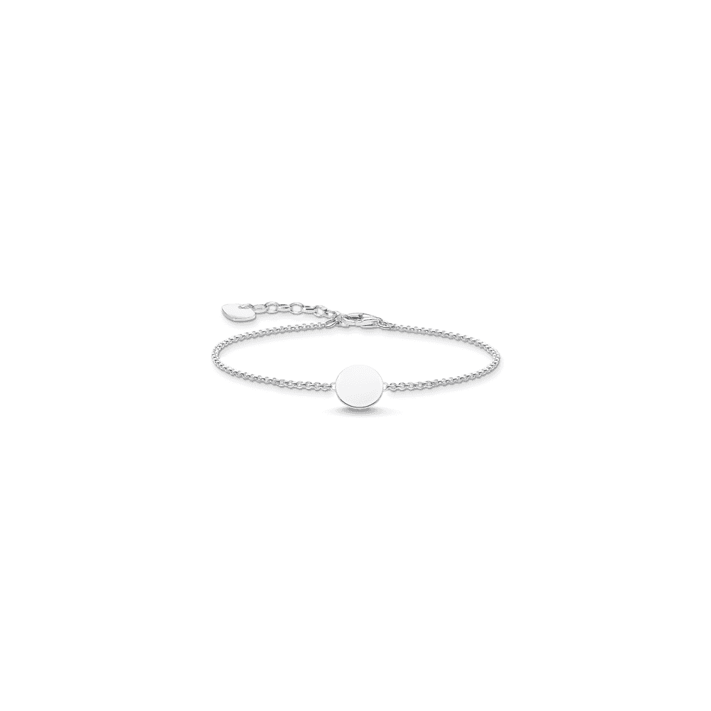STERLING SILVER ENGRAVABLE DISC BRACELET