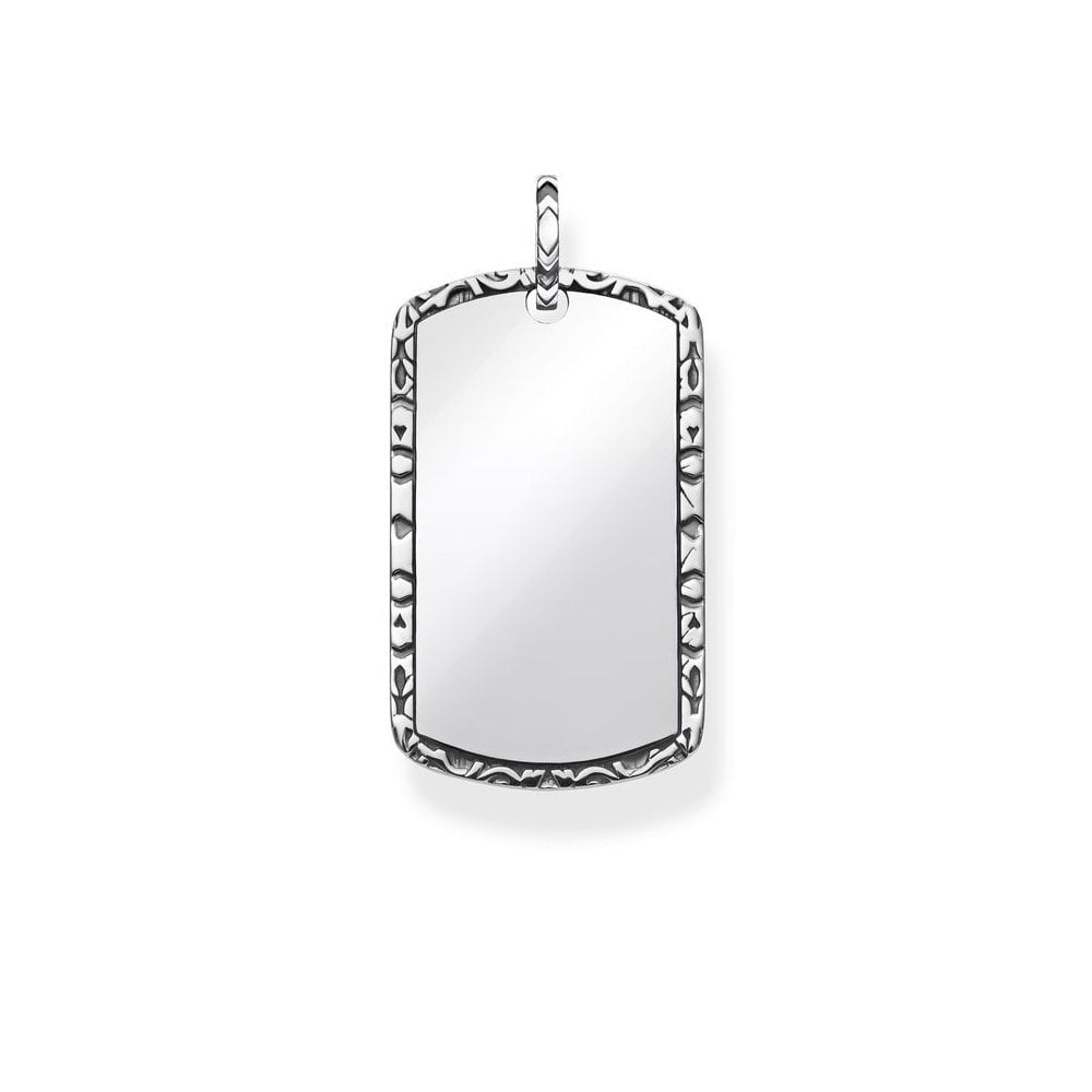 STERLING SILVER ENGRAVABLE DOG TAG PENDANT