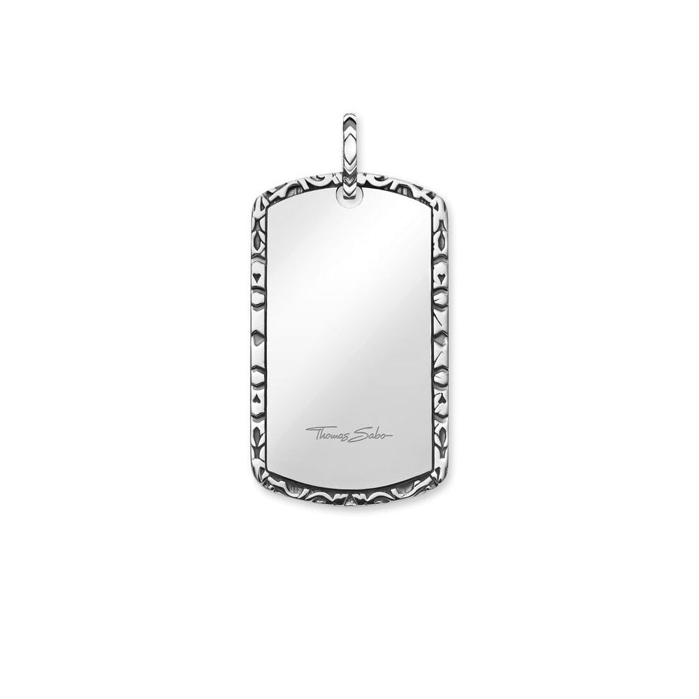 STERLING SILVER ENGRAVABLE DOG TAG PENDANT