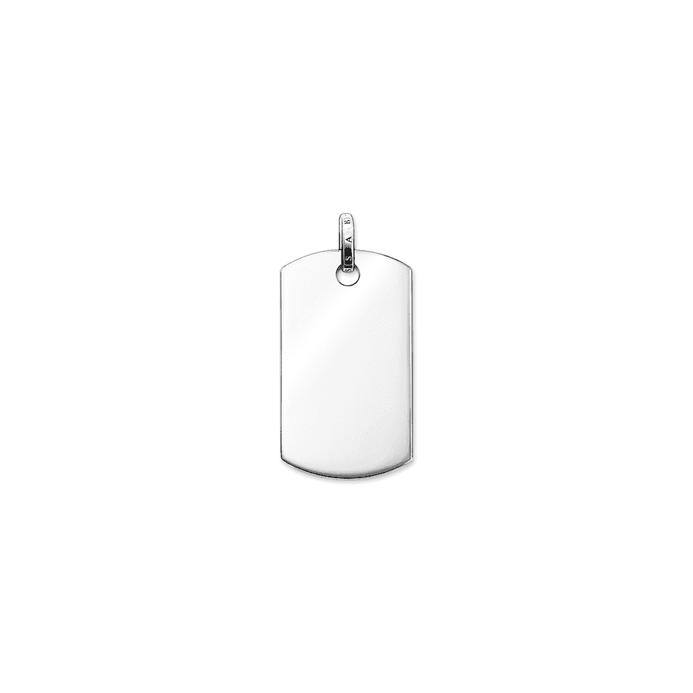 STERLING SILVER ENGRAVABLE DOGTAG PENDANT