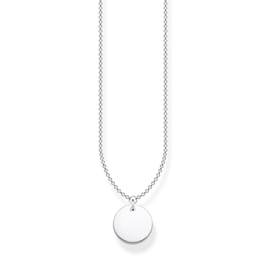 STERLING SILVER ENGRAVABLE ROUND DISC PENDANT
