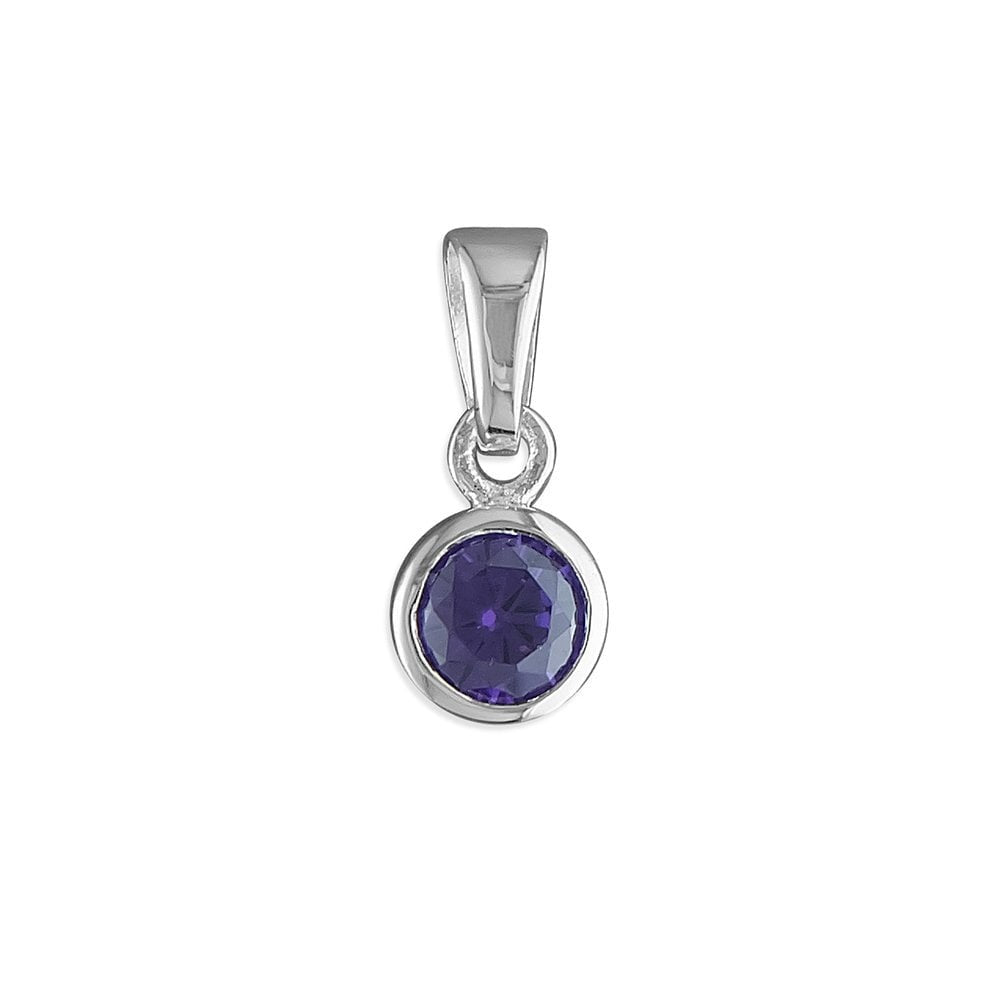 STERLING SILVER FEBRUARY BIRTHSTONE PENDANT