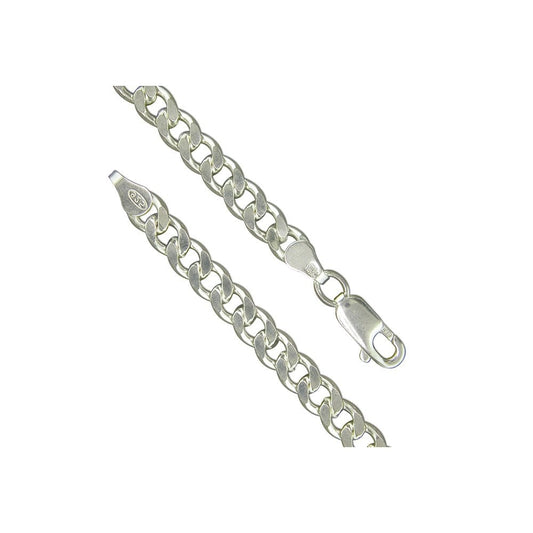STERLING SILVER FLAT OPEN CURB CHAIN