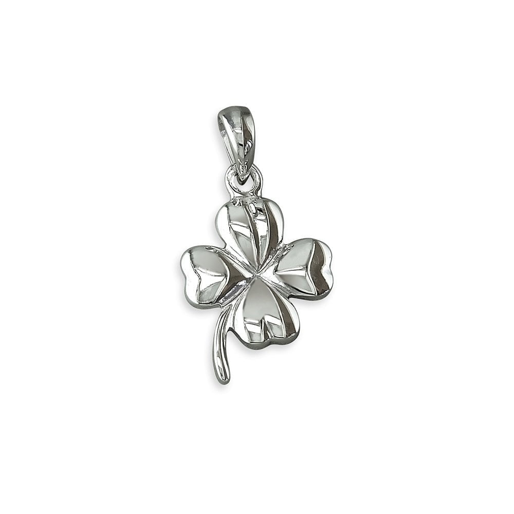 STERLING SILVER FOUR LEAF CLOVER PENDANT