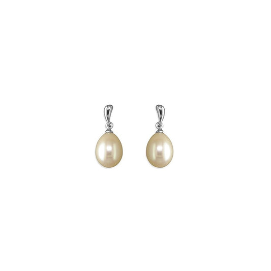 STERLING SILVER FRESHWATER PEARL DROP EARRINGS