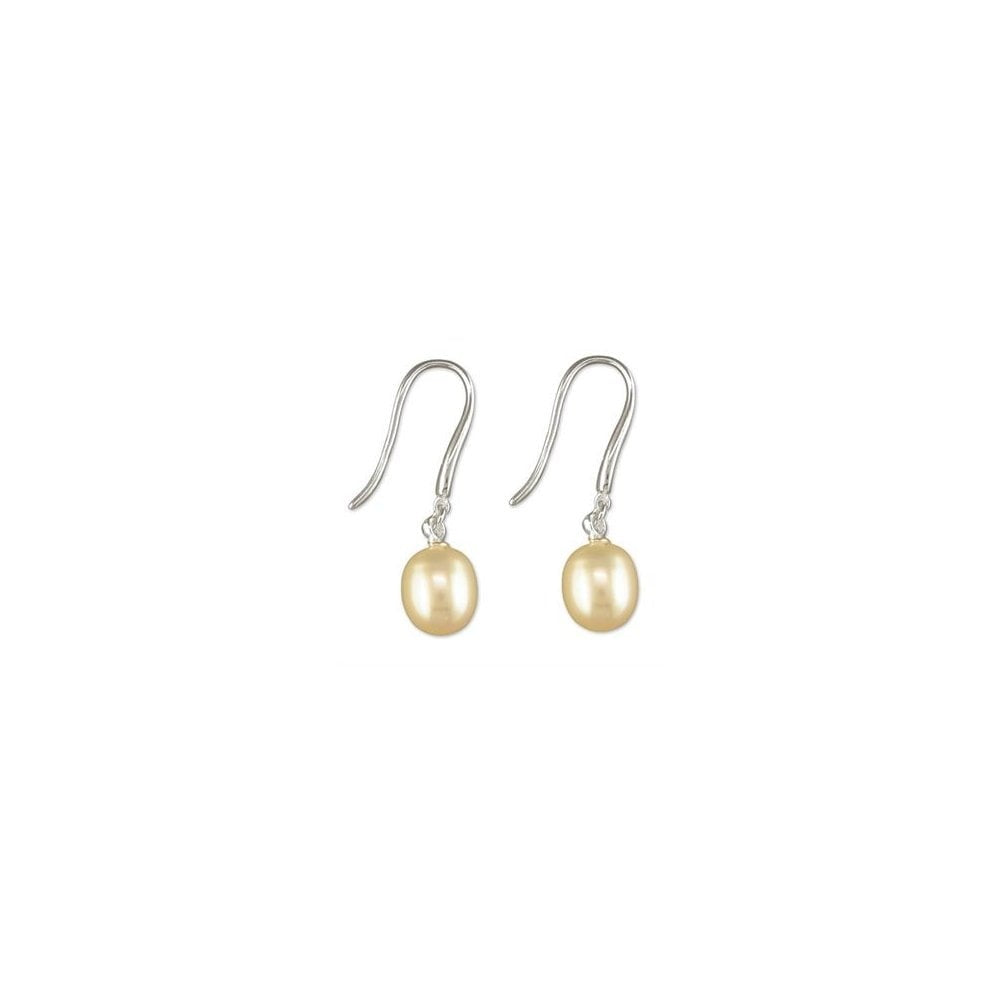 STERLING SILVER FRESHWATER PEARL DROP EARRINGS