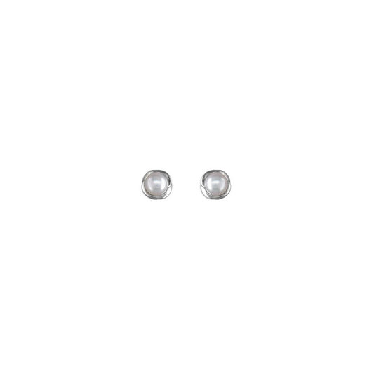 STERLING SILVER FRESHWATER PEARL STUD EARRINGS