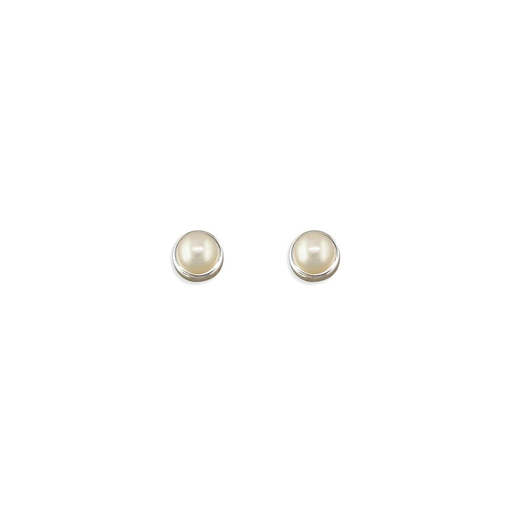 STERLING SILVER FRESHWATER PEARL STUD EARRINGS