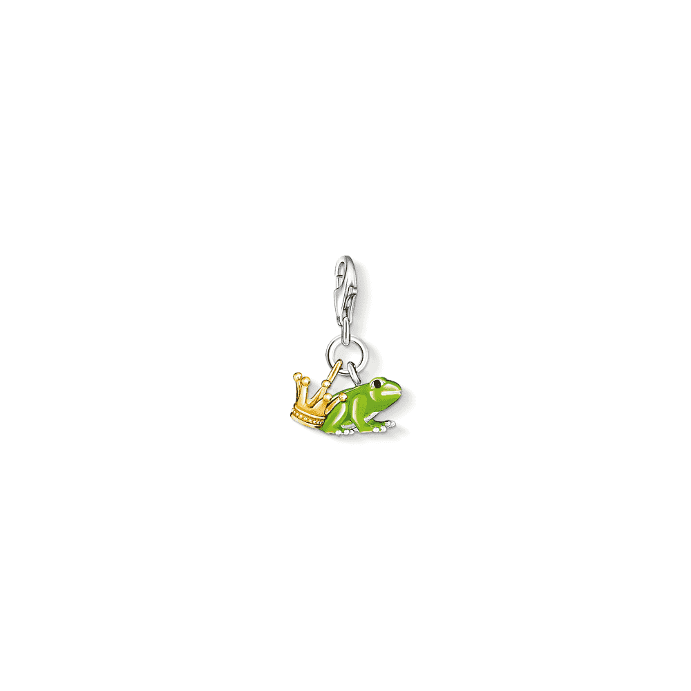STERLING SILVER FROG PRINCE CHARM PENDANT