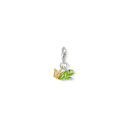 STERLING SILVER FROG PRINCE CHARM PENDANT