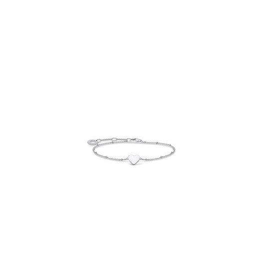 STERLING SILVER HEART WITH DOTS BRACELET