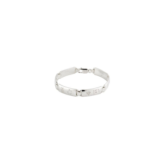 STERLING SILVER HISTORY OF IRELAND 6 BAR LINKED BRACELET