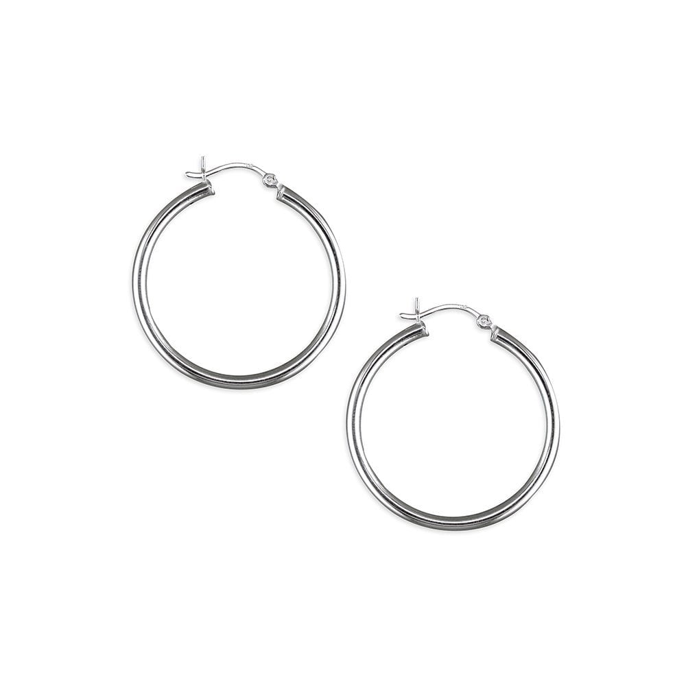 STERLING SILVER HOOP EARRINGS