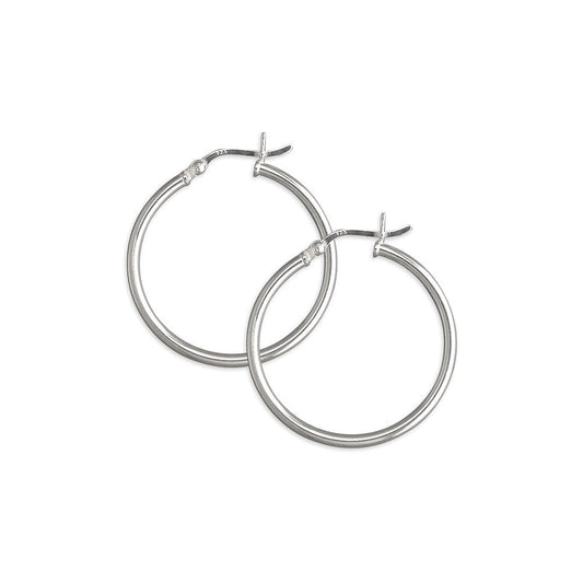STERLING SILVER HOOP EARRINGS