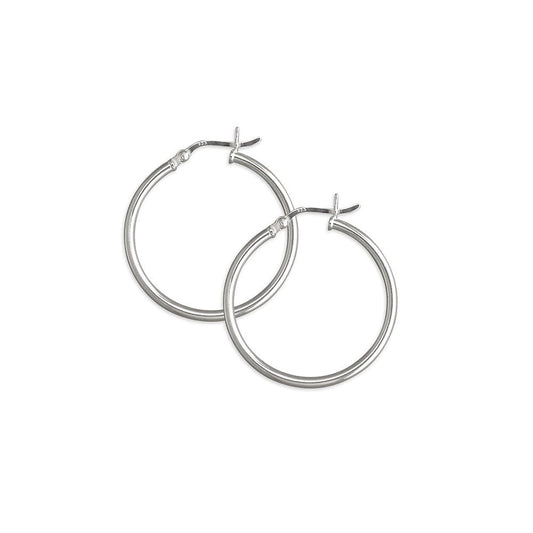 STERLING SILVER HOOP EARRINGS