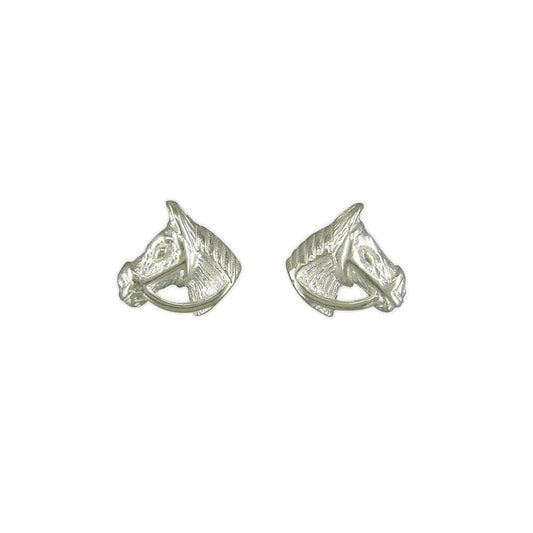 STERLING SILVER HORSE STUD EARRINGS