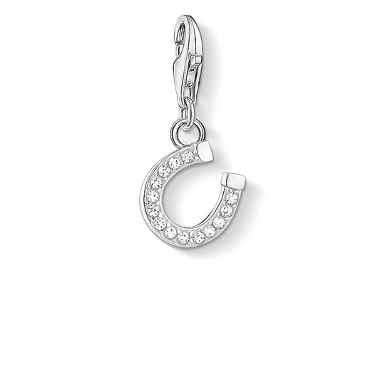 STERLING SILVER HORSESHOE CHARM WITH ZIRCONIA