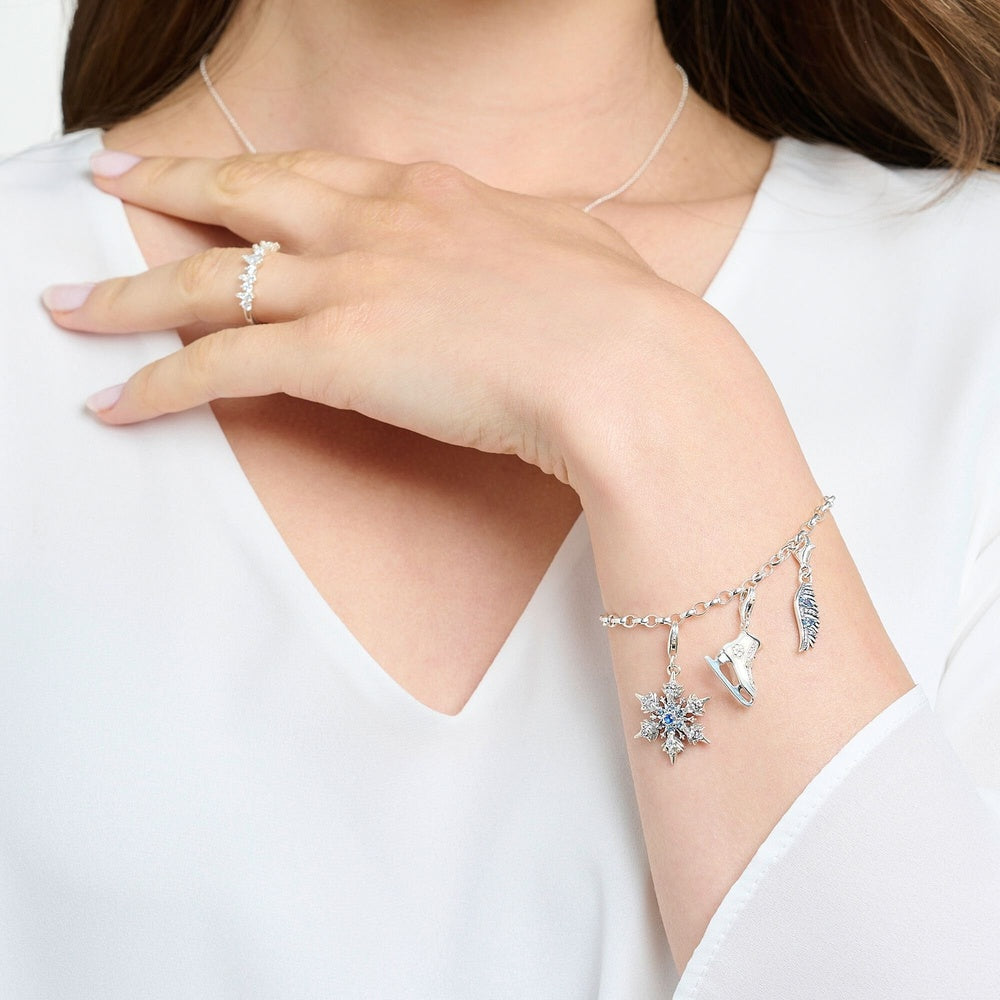 STERLING SILVER ICE SKATE CHARM 